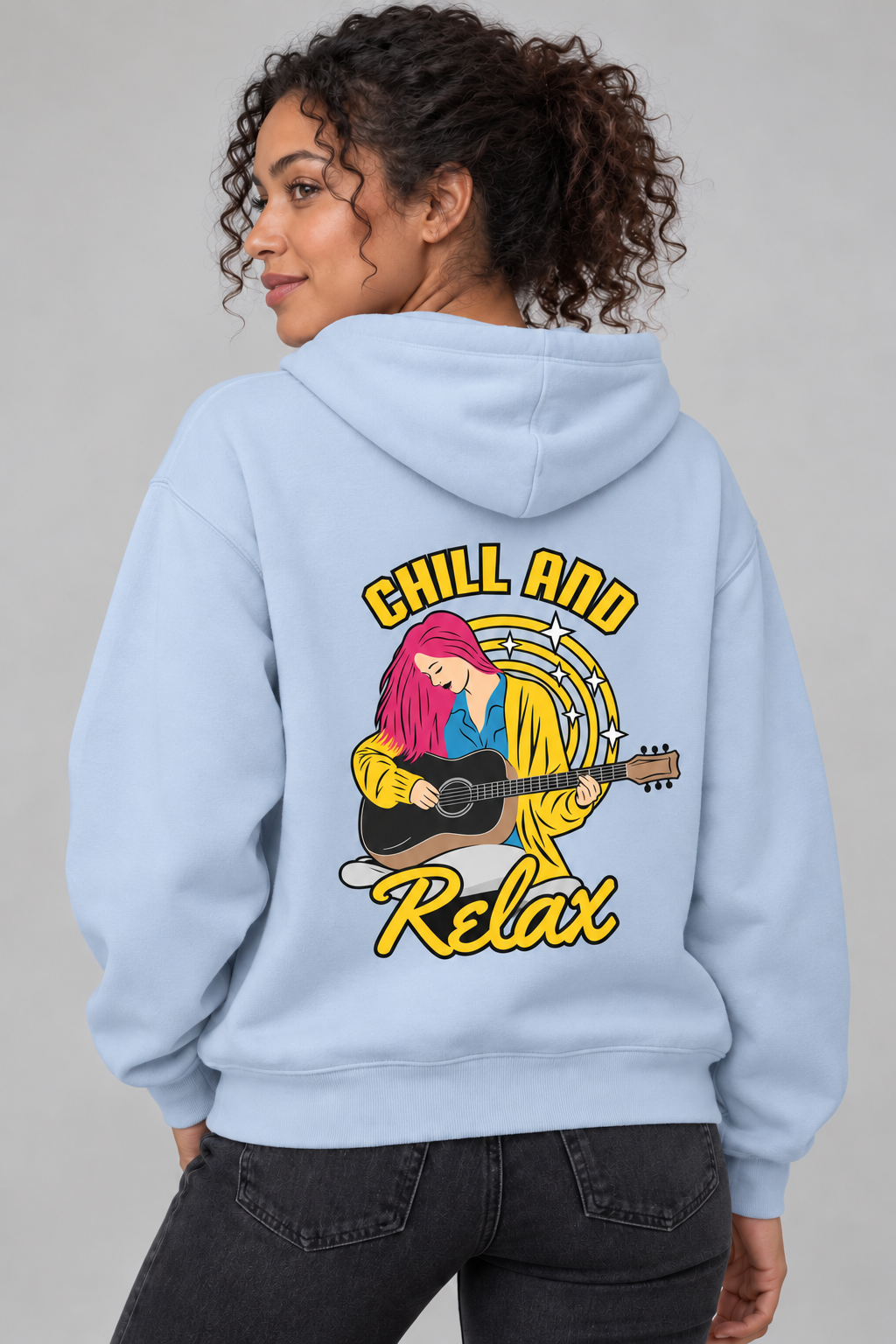 Chill and Relax Guitar Hoodie