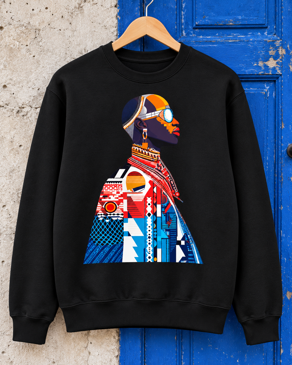 Afrofuturism Fashion Graphic Organic Sweatshirt