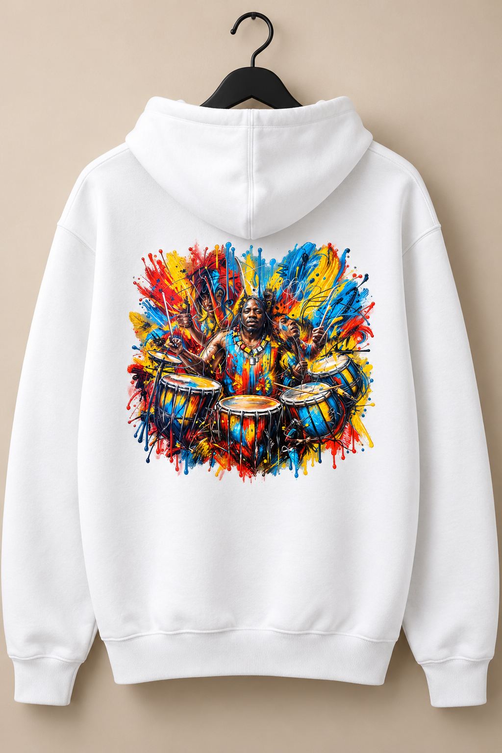 Drummer Splash Art Graphic Hoodie