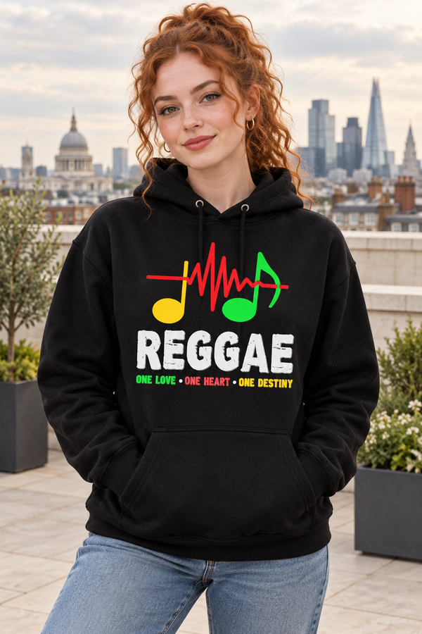 Reggae Rhythm Soundwave Graphic Hoodie