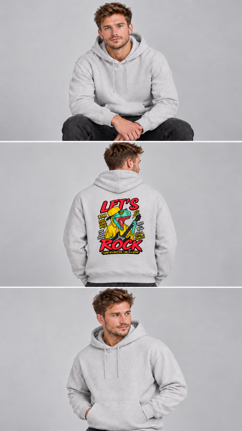 Let’s Rock Dinosaur Hoodie