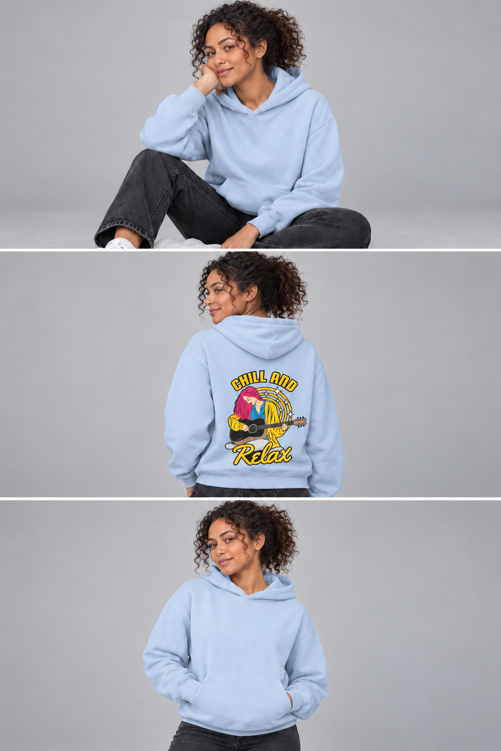 Chill and Relax Guitar Hoodie