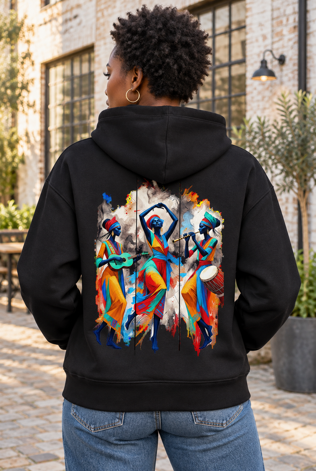 Cultural Musicians & Dancer Graphic Hoodie