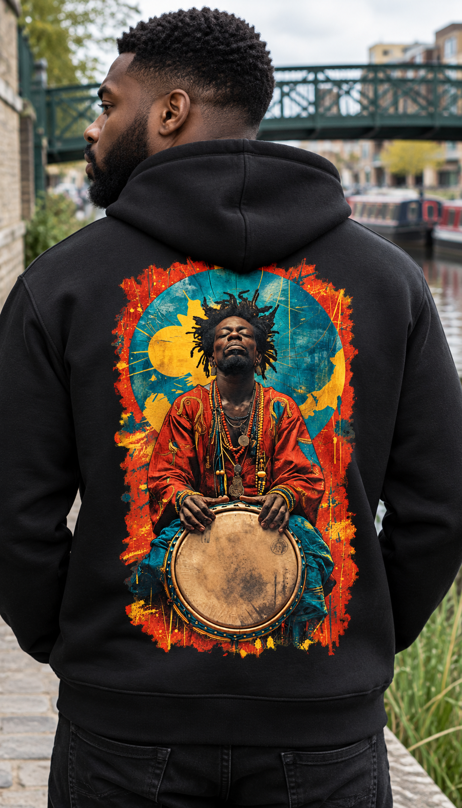 Soulful Drummer Graphic Hoodie