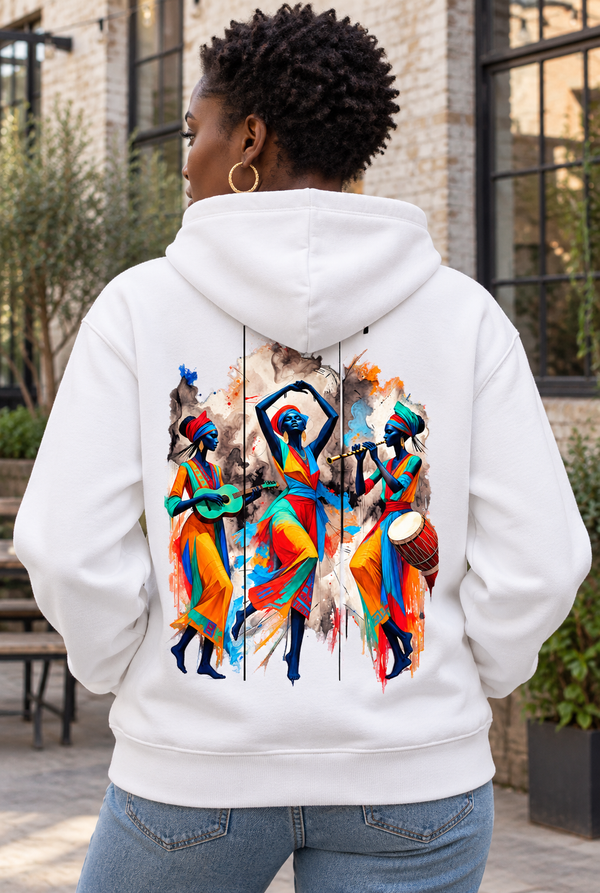 Cultural Musicians & Dancer Graphic Hoodie