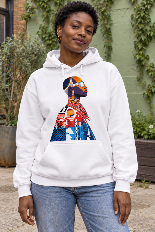 Afrofuturism Fashion Portrait Graphic Hoodie