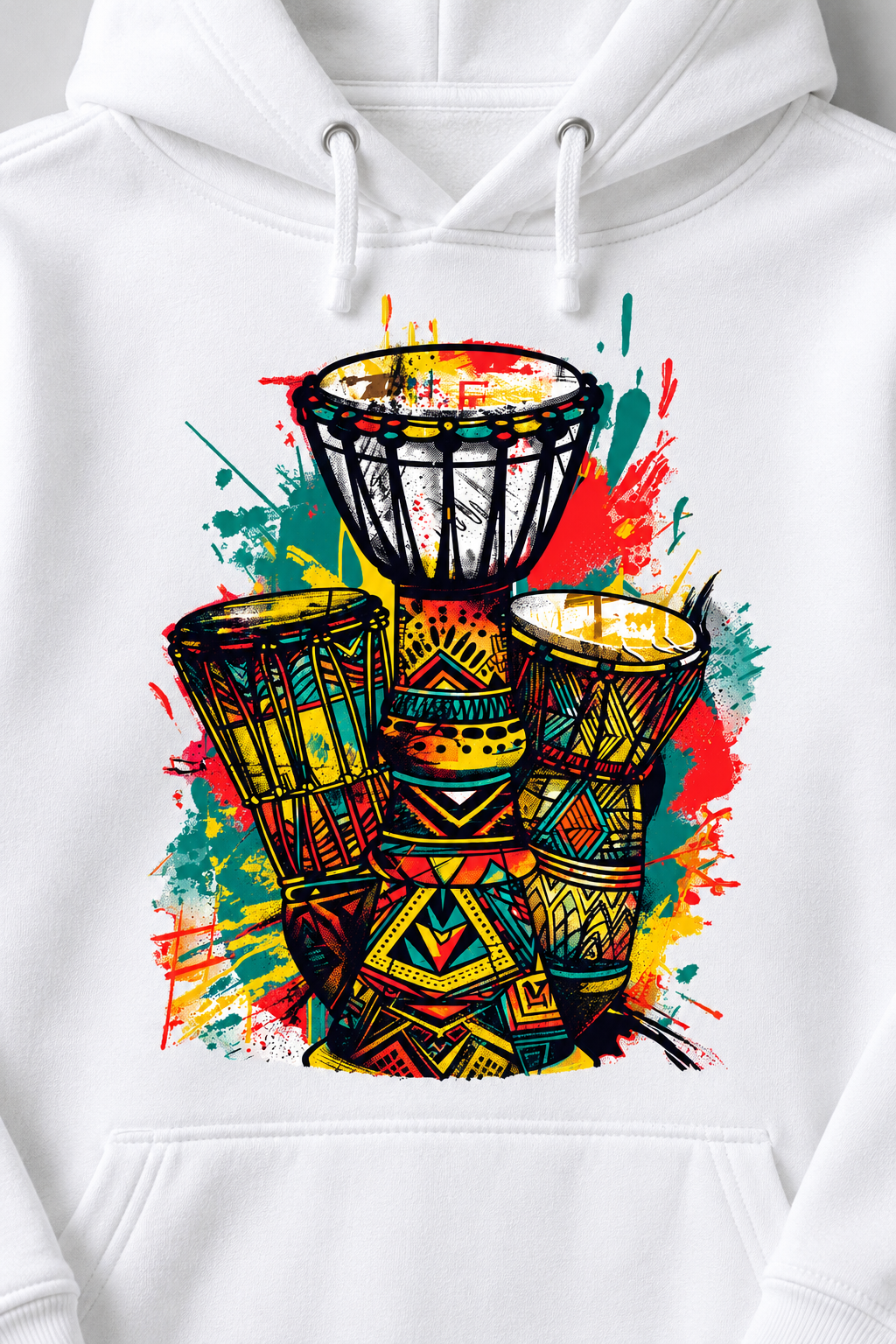 Tribal Drums Graphic Hoodie