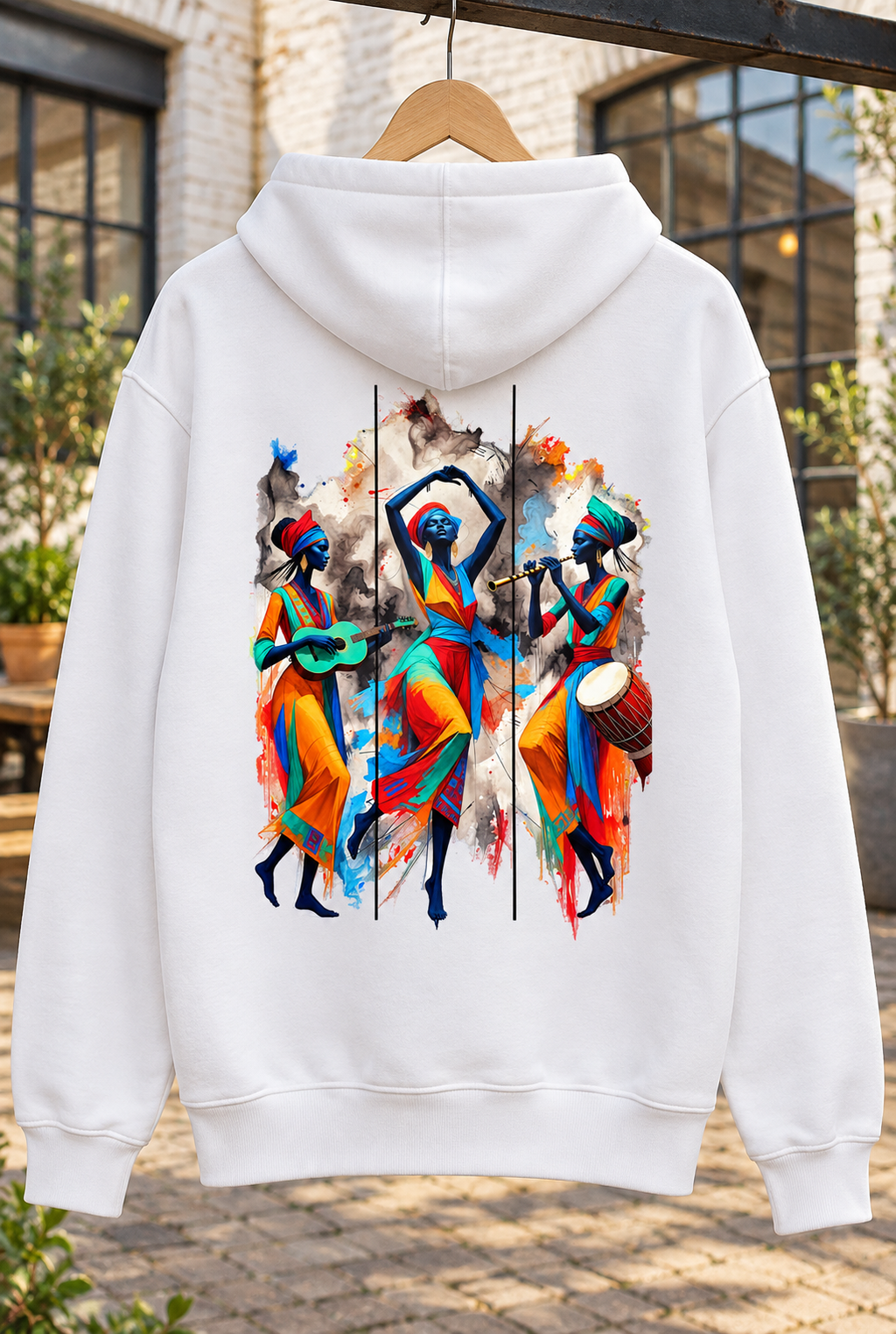 Cultural Musicians & Dancer Graphic Hoodie