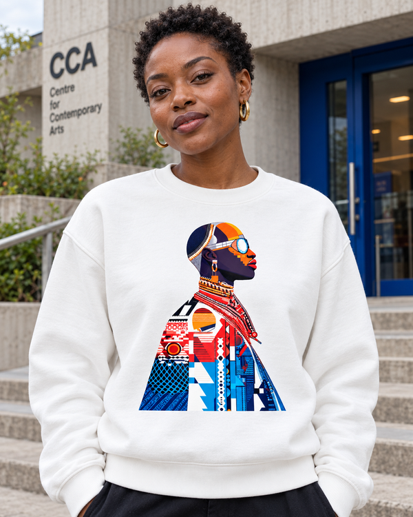 Afrofuturism Fashion Graphic Organic Sweatshirt