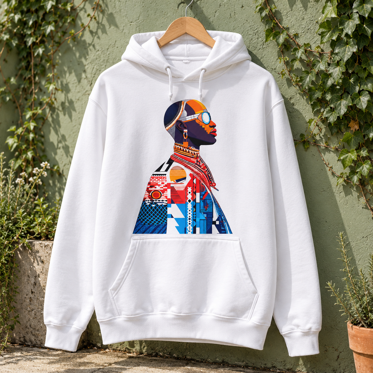 Afrofuturism Fashion Portrait Graphic Hoodie