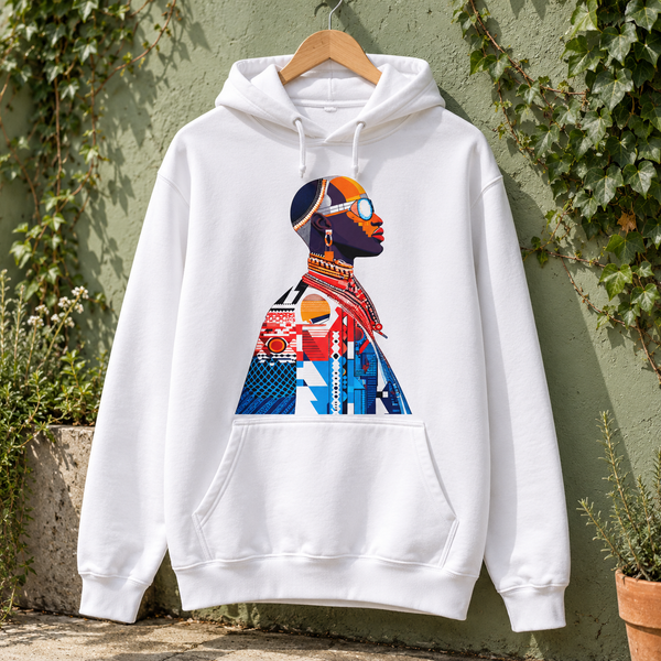 Afrofuturism Fashion Portrait Graphic Hoodie