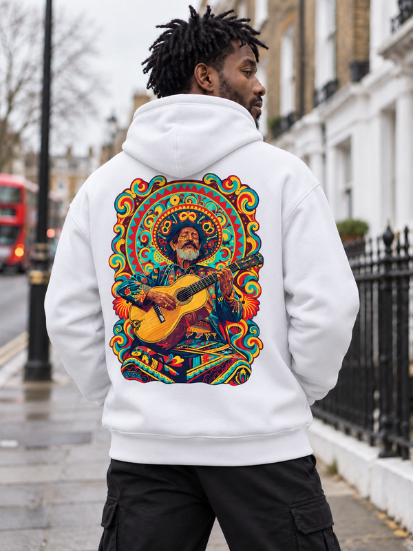 Acoustic Guitarist Graphic Hoodie