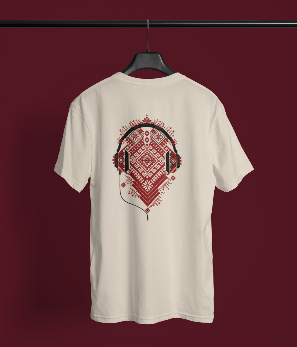 Tatreez Headphones Tee | Palestinian