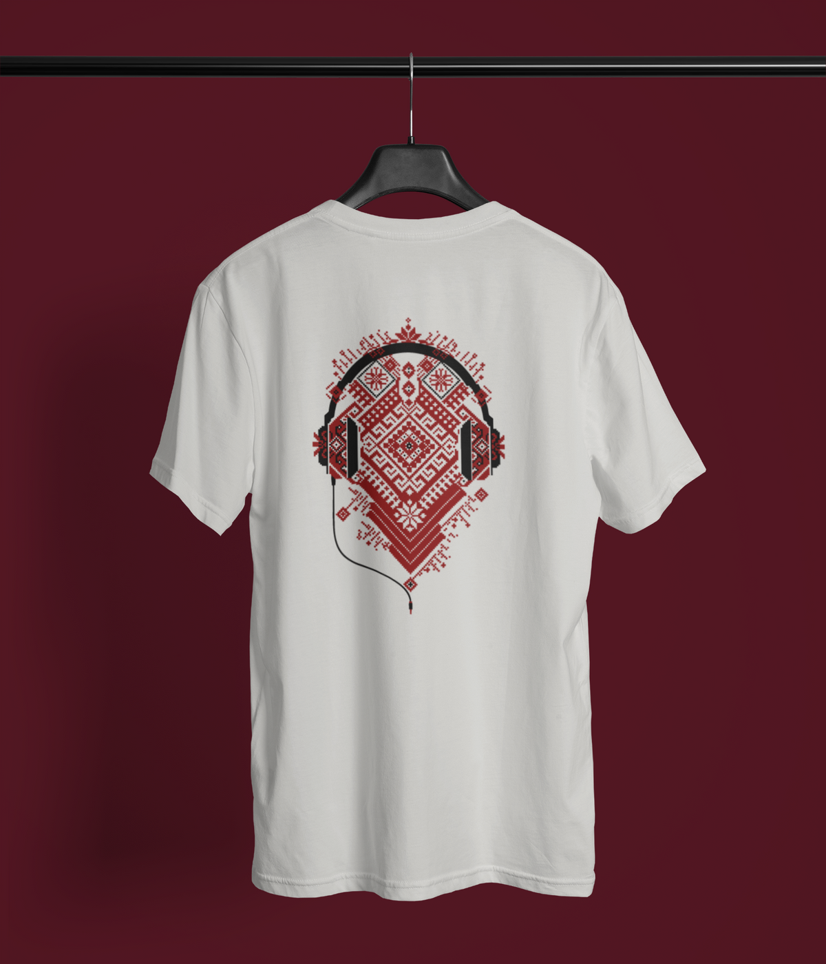 Tatreez Headphones Tee | Palestinian