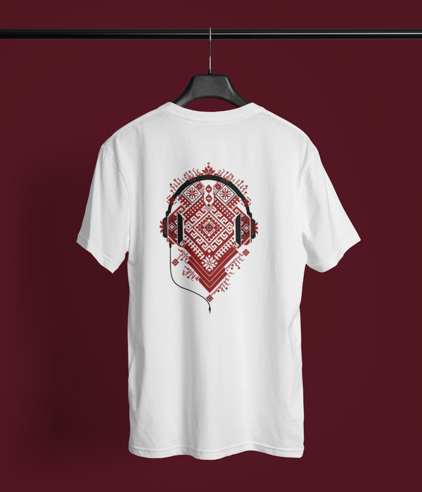 Tatreez Headphones Tee | Palestinian