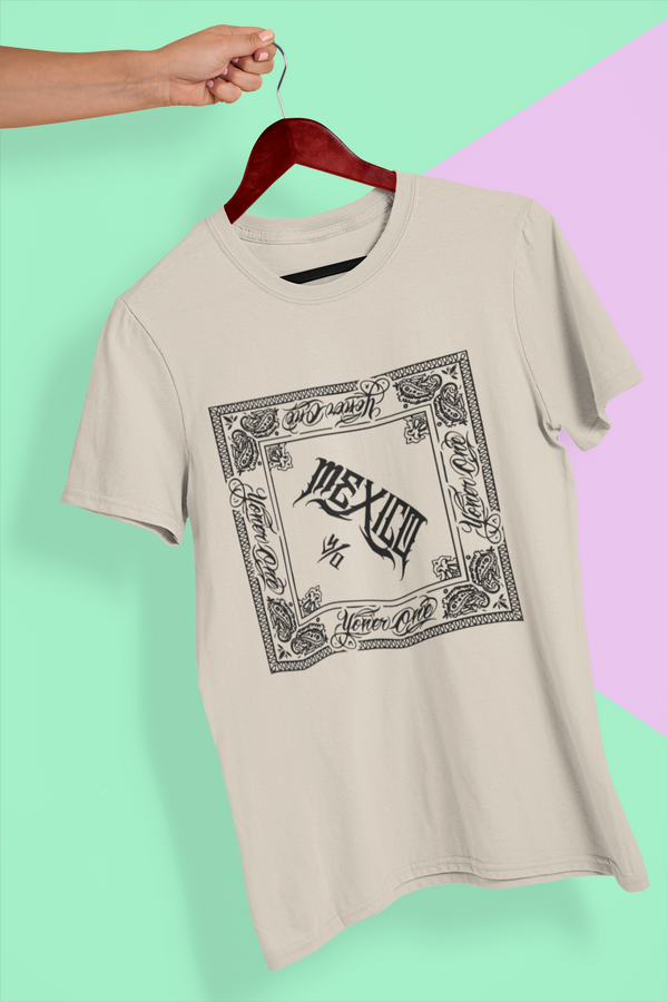 Mexico Bandana Frame Tee | Paisley Border