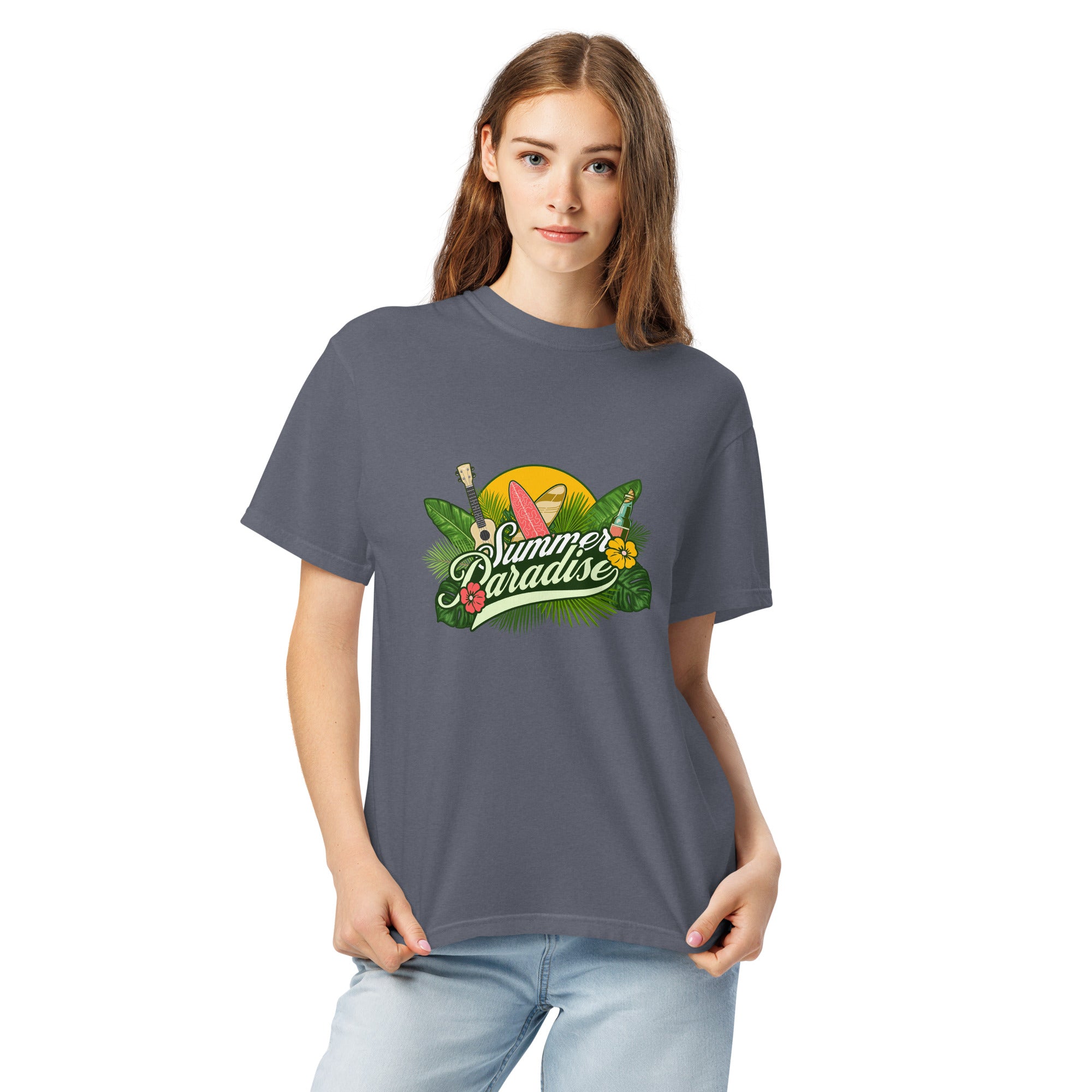 Unisex garment-dyed heavyweight t-shirt Secondary image